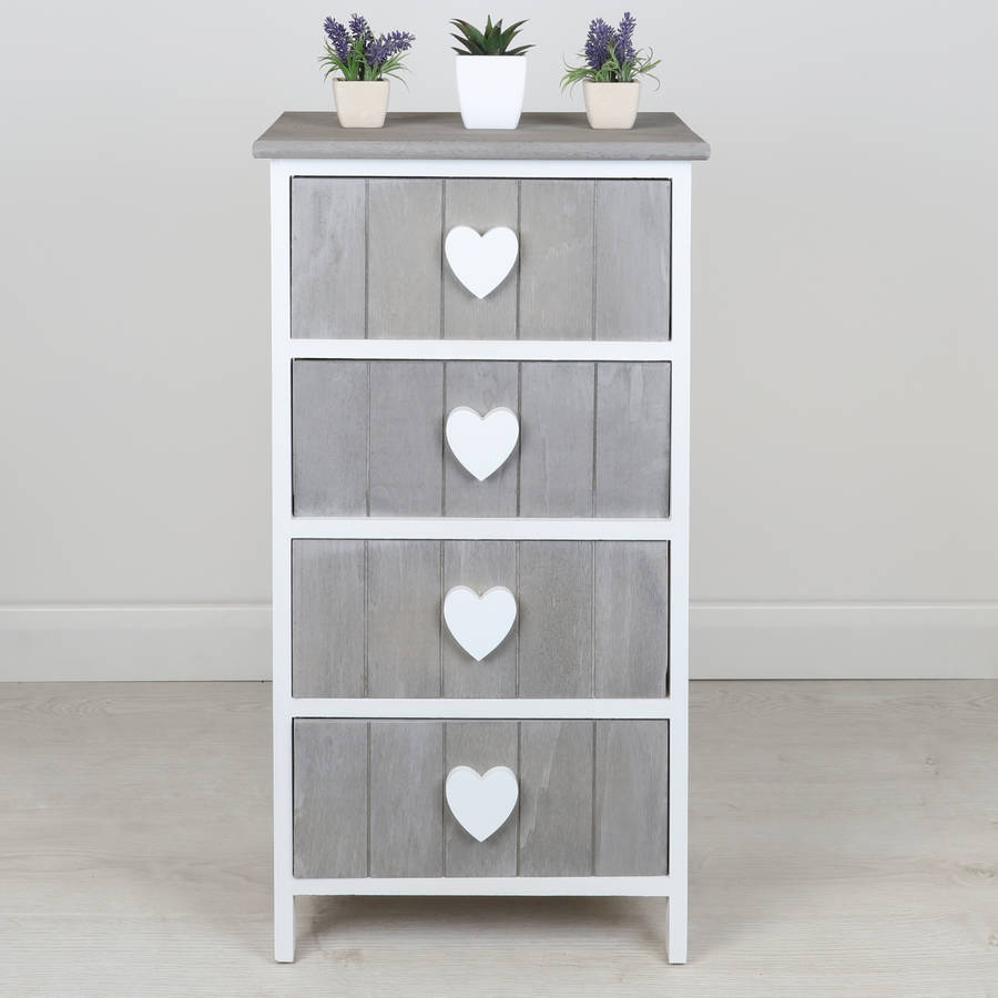 Nautical Heart Chalk Grey Chest Of Drawers By Dibor ...