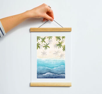 Tropical Beach Art Print, 2 of 3