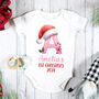 Baby's 1st Christmas Pink Or Blue Alphabet Babygrow, thumbnail 3 of 5