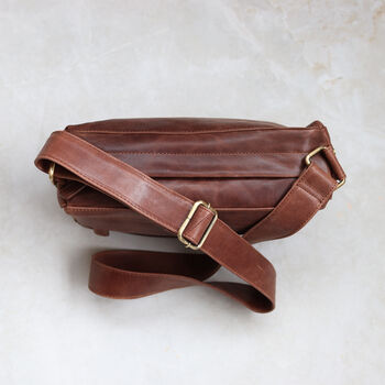 Brown Leather Crossbody Dumpling Bag, 4 of 6