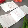 Rose Gold Trifold Wedding Invitations, thumbnail 3 of 5