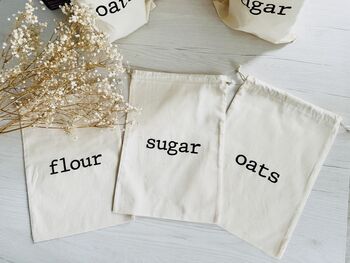 Sugar, Flour, Oats Storage Bag Set Of Three, 3 of 5
