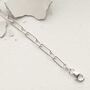 Sterling Silver Round Paperclip Bracelet, thumbnail 1 of 5