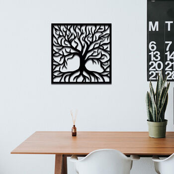 Timeless Tree Wood Wall Art: Intricate Branch Design, 4 of 9