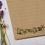 A5 Kraft Letter Writing Paper With Botanical Border, thumbnail 2 of 4