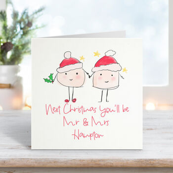 Next Christmas You'll Be Mr And Mrs Personalised Card, 6 of 6