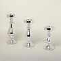 G Decor Set Of Three Carter Silver Glass Candle Holders, thumbnail 5 of 5