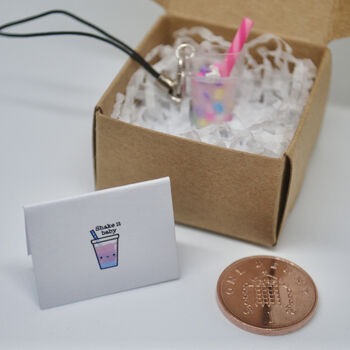 Personalised Tiny Parcel, Card And Milkshake Gift, 3 of 8