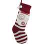 Red And White Knitted Christmas Stocking With Pocket, thumbnail 2 of 3