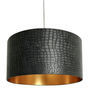Black Crocodile Lampshades With Gold Or Copper Lining, thumbnail 1 of 5