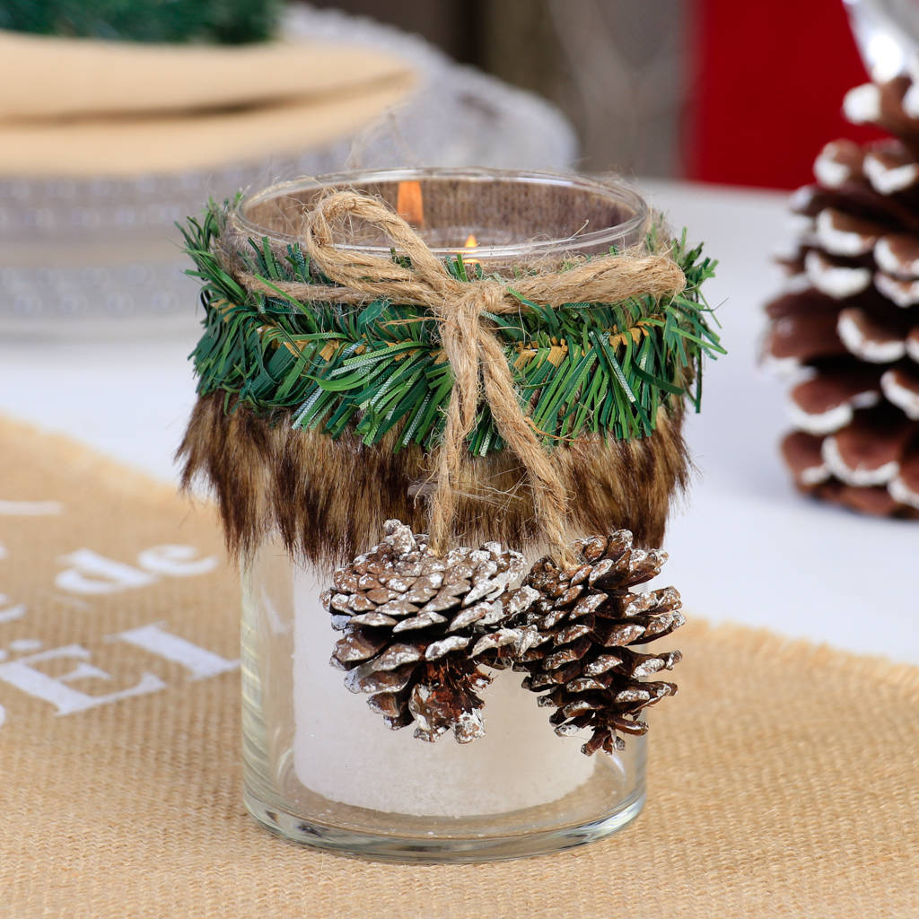 Unique Pinecone Candle Holder for Small Space