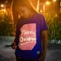 Children's Interactive Glow T Shirt In Blue And Peach, thumbnail 1 of 8
