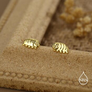 Sterling Silver Water Bear Tardigrade Stud Earrings, 4 of 12