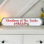 Personalised Grey And White Gonk Christmas Sign Family Gift, thumbnail 1 of 5