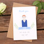 Page Boy Personalised Thank You Or Will You Be Card, thumbnail 3 of 6