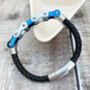 Bicycle Chain Bracelet Blue And Silver, thumbnail 3 of 4
