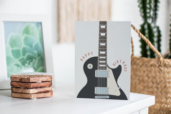 Electric Guitar Birthday Card | Les Paul Card, 6 of 6