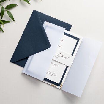 Gold Leaves Wedding Invitation Suite, 2 of 8
