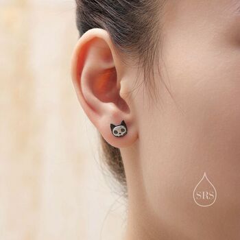 Schrodinger's Cat Asymmetric Stud Earrings, 2 of 11