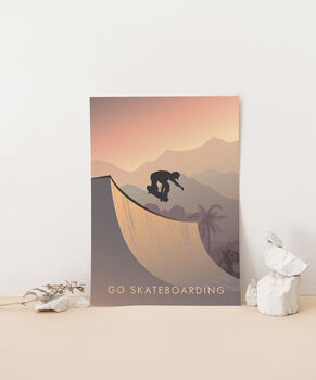 Go Skateboarding Travel Poster Art Poster, 3 of 8