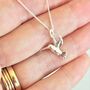 Sterling Silver Hummingbird Necklace, thumbnail 1 of 3