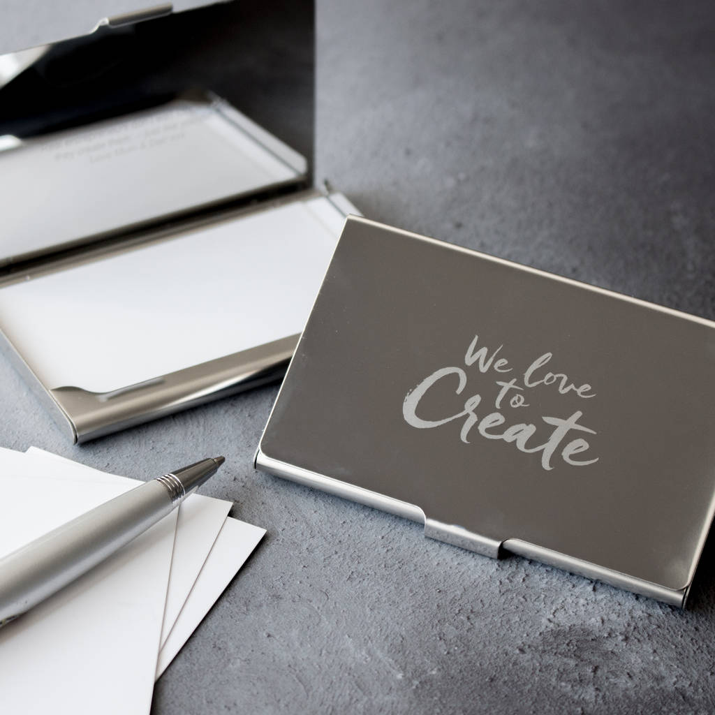 Custom Logo Business Card Case By We Love To Create 