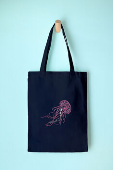 Jellyfish Tote Bag Embroidery Kit, 3 of 5
