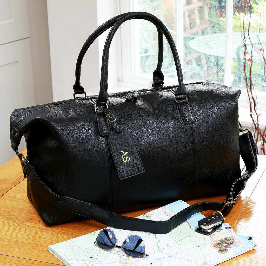 faux leather holdall