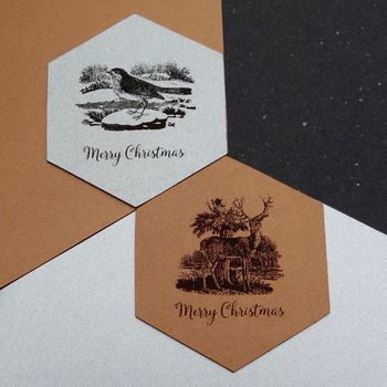 Personalised Engraved Leather Christmas Coaster, 3 of 5