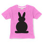 Kids Chalkboard T Shirt Bunny Design, thumbnail 3 of 7