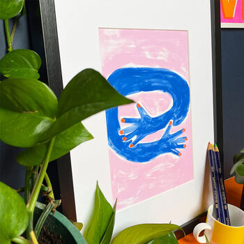 Bedroom Hand Painted Hug Print, 2 of 8