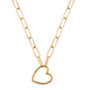 18k Gold Vermeil Plated Heart Charm Necklace, thumbnail 6 of 7