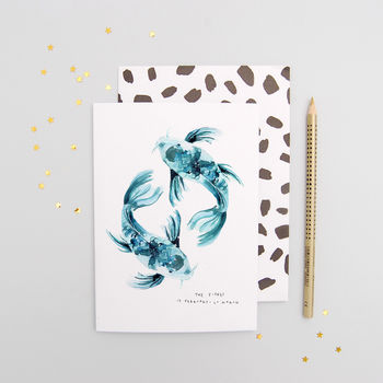 The Fish Pisces Zodiac Recycled Paper Notebook, 4 of 4