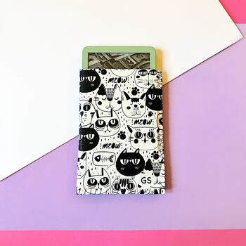 Cat Kindle Case Personalised Initials Gift For Reader, 3 of 4