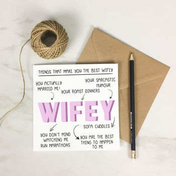 Personalised 'Things That Make You Wife' Card, 2 of 4