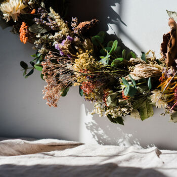 Autumnal Dried Flower Wreath, 6 of 6