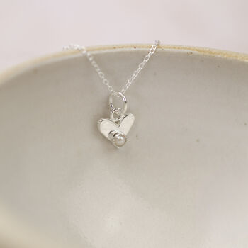 Sterling Silver Small Birthstone Heart Pendant, 2 of 6