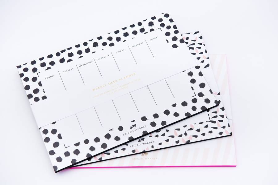 notepad weekly layout by abigail warner | notonthehighstreet.com