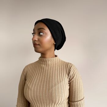 Women's Satin Lined Organic Cotton Beanies, 5 of 6
