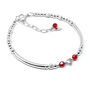 July Birthstone And Heart Bracelet Sterling Silver, thumbnail 2 of 2