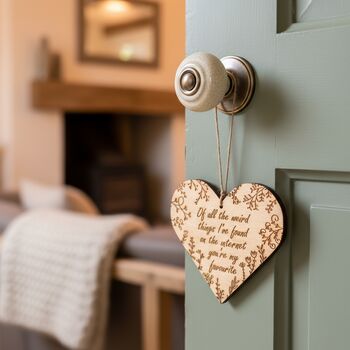 Wooden Internet Dating Quote Heart Sign, 4 of 5