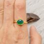 Green Onyx Gold Ring, thumbnail 4 of 9