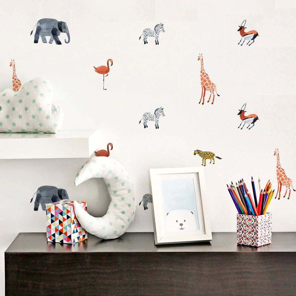 Safari Animal Wall Stickers By Hayley & Co