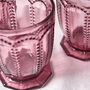 Bella Perle Embossed Amethyst Short Tumbler Glass, thumbnail 2 of 4