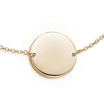 Personalised 18 K Gold Plated Disc Chain Bracelet, 5 of 5