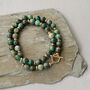 Mens African Turquoise Double Crystal Bracelet, thumbnail 1 of 3