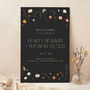 Winter Floral Wedding Welcome Sign, thumbnail 1 of 3