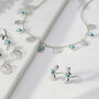 Lakshmi Turquoise Stud Earrings Silver Or Gold Plated, thumbnail 8 of 11