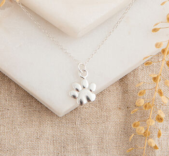 Sterling Silver Paw Print Jewellery Set, 3 of 4