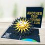 Trip Around The Sun! Funny 3D Pop Up Birthday Card, thumbnail 1 of 8